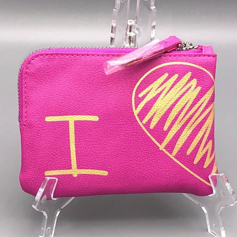 💐2/$15 NIB VB Faux Leather Zip Pouch Violet Pink